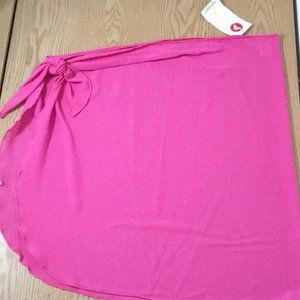 New Swimsuit Sarong Cover up Pink Stretchy Sexy L / XL